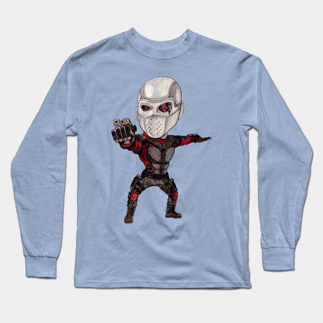 Chibi Deadshot Long Sleeve T-Shirt by tabslabred